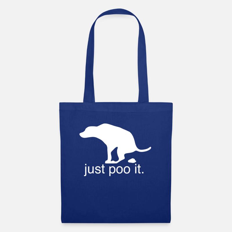 just poo it Geschenk Geschenkidee - Stoffbeutel - Royalblau