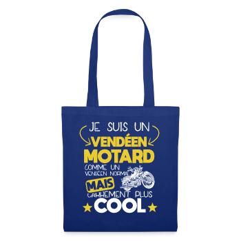 Vendéen - Motard - Cadeau - Cool - Humour - Moto - Sac en tissu - bleu royal - Devant