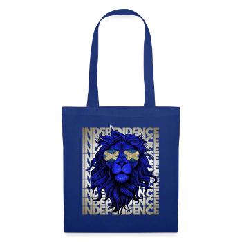 Scottish Independence - Lion wearing Saltire with - Tote Bag - royal blue - Front
