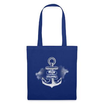 L’île de Pellworm avec ancre pour vacances à la plage sur la côte - Sac en tissu - bleu royal - Devant