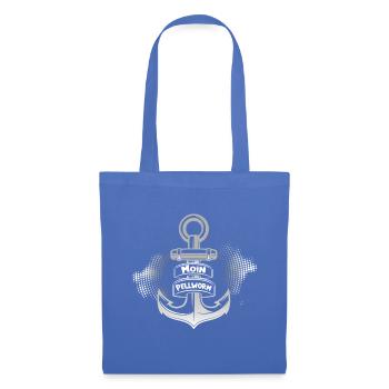 L’île de Pellworm avec ancre pour vacances à la plage sur la côte - Sac en tissu - bleu pâle - Devant