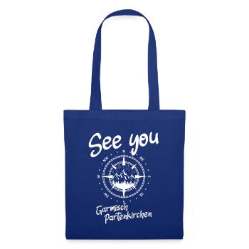 Garmisch Partenkirchen Skiing Mountain Snowboarding - Tote Bag - royal blue - Front