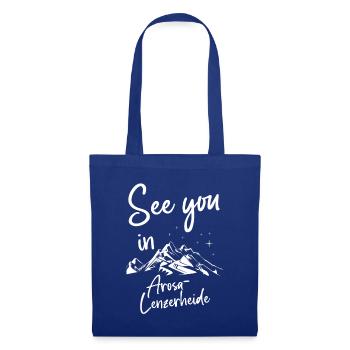Arosa-Lenzerheide Suisse randonnée et ski - Sac en tissu - bleu royal - Devant