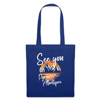 Pyrénées-Atlantiques France Ski - Sac en tissu - bleu royal - Devant