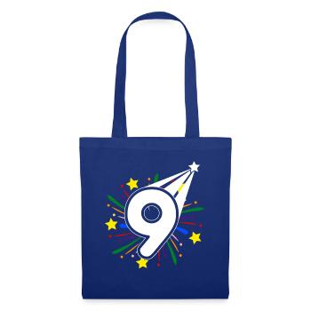 9 years old 9th birthday party number 9 - Tote Bag - royal blue - Front