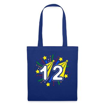 12 years old 12th birthday party number 12 - Tote Bag - royal blue - Front