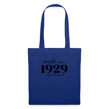Fabriqué au Texas en 1929. jolie fête d'anniversaire - Sac en tissu - bleu royal - Devant