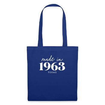 Made 1963 in Texas. Cute Birthday Party - Stoffbeutel - Royalblau - Vorne