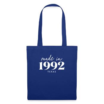 Made 1992 in Texas. Cute Birthday Party - Stoffbeutel - Royalblau - Vorne