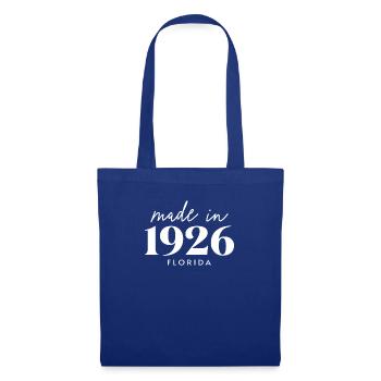 Made 1926 in Florida. Cute Birthday Party - Stoffbeutel - Royalblau - Vorne