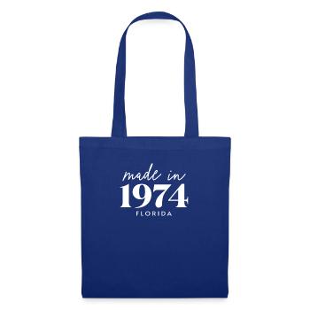 Made 1974 in Florida. Cute Birthday Party - Stoffbeutel - Royalblau - Vorne