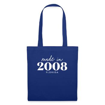 Fabriqué en 2008 en Floride. Fête d’anniversaire mignonne - Sac en tissu - bleu royal - Devant