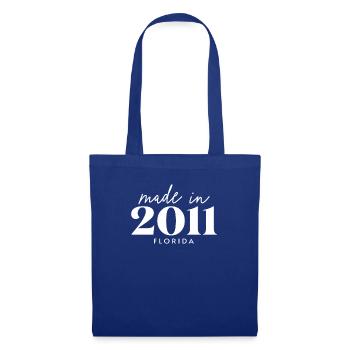 Fabriqué en 2011 en Floride. Fête d’anniversaire mignonne - Sac en tissu - bleu royal - Devant