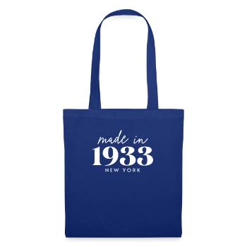Fabriqué en 1933 à New York. Fête d’anniversaire mignonne - Sac en tissu - bleu royal - Devant