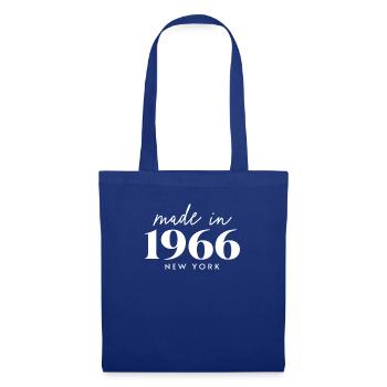 Made 1966 in New York. Cute Birthday Party - Tote Bag - royal blue - Front