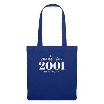 Made 2001 in New York. Cute Birthday Party - Stoffbeutel - Royalblau - Vorne