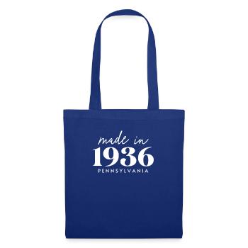 Fabriqué en 1936 en Pennsylvanie. Fête d’anniversaire mignonne - Sac en tissu - bleu royal - Devant