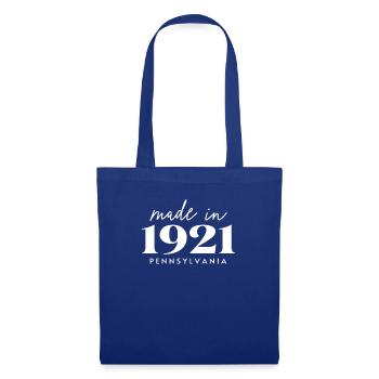 Fabriqué en 1921 en Pennsylvanie. Fête d’anniversaire mignonne - Sac en tissu - bleu royal - Devant