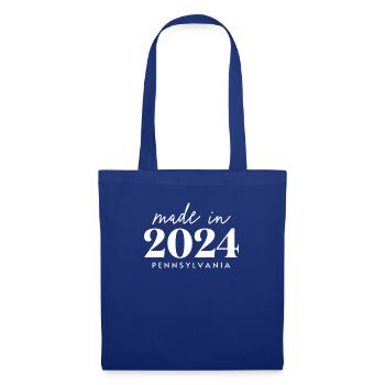 Made 2024 in Pennsylvania. Cute Birthday Party - Tote Bag - royal blue - Front