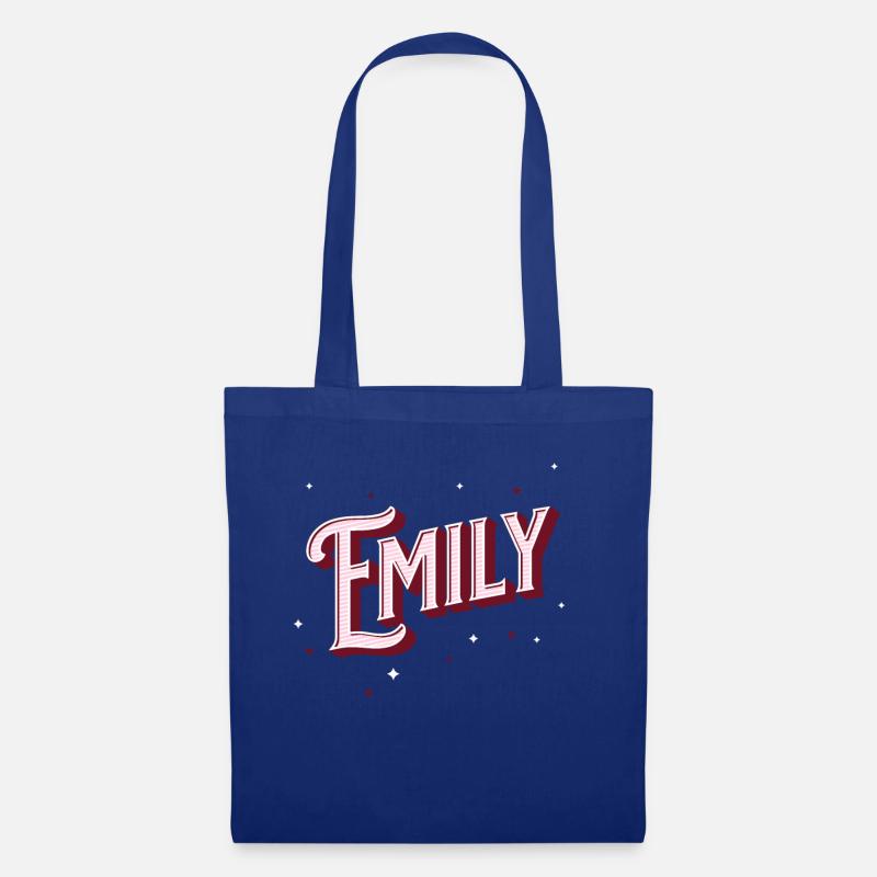 Emily Namen personalisiert - Stoffbeutel - Royalblau