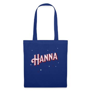 Hanna Namen personalisiert - Stoffbeutel - Royalblau - Vorne