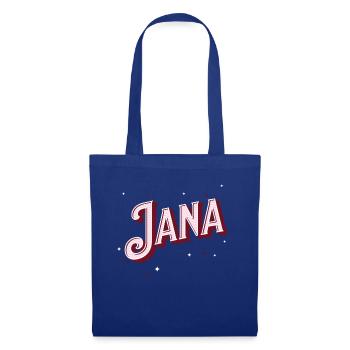 Jana Namen personalisiert - Stoffbeutel - Royalblau - Vorne