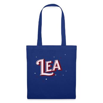 Nom de Léa personnalisé - Sac en tissu - bleu royal - Devant