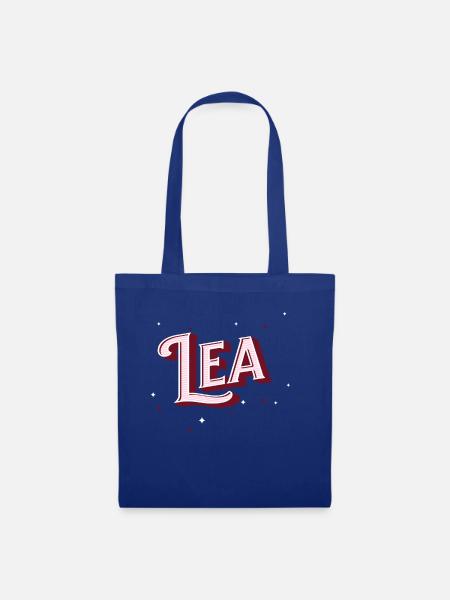 Lea Namen personalisiert - Stoffbeutel - Royalblau