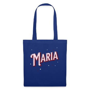 Marie Nom Personnalisé - Sac en tissu - bleu royal - Devant