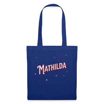 Mathilda Namen personalisiert - Stoffbeutel - Royalblau - Vorne