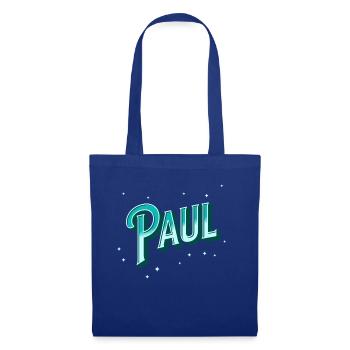 Nom de Paul personnalisé - Sac en tissu - bleu royal - Devant