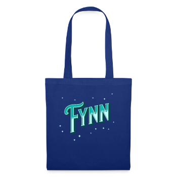 Fynn noms personnalisés - Sac en tissu - bleu royal - Devant