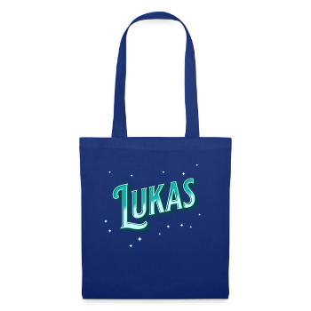 Le nom de Lukas personnalisé - Sac en tissu - bleu royal - Devant