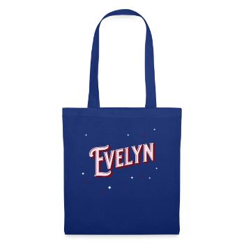 Evelyn Namen personalisiert - Stoffbeutel - Royalblau - Vorne