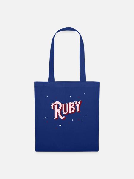 Ruby Namen personalisiert - Stoffbeutel - Royalblau