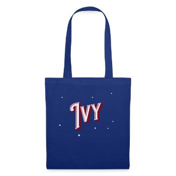 Noms de lierre personnalisés - Sac en tissu - bleu royal - Devant
