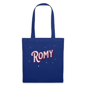 Romy Namen personalisiert - Stoffbeutel - Royalblau - Vorne