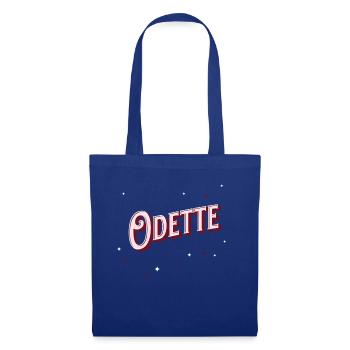 Nom Odette personnalisé - Sac en tissu - bleu royal - Devant