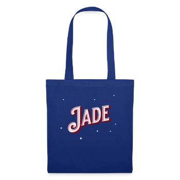 Jade Namen personalisiert - Stoffbeutel - Royalblau - Vorne
