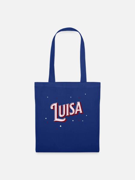 Luisa Namen personalisiert - Stoffbeutel - Royalblau