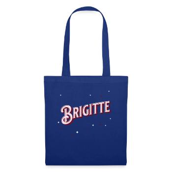 Nom Brigitte personnalisé - Sac en tissu - bleu royal - Devant