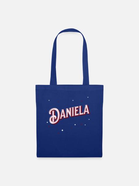 Daniela Namen personalisiert - Stoffbeutel - Royalblau