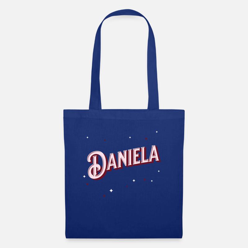 Daniela Namen personalisiert - Stoffbeutel - Royalblau