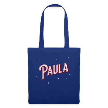 Paula Namen personalisiert - Stoffbeutel - Royalblau - Vorne