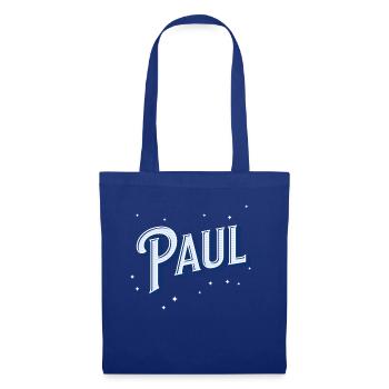 Nom de Paul personnalisé - Sac en tissu - bleu royal - Devant