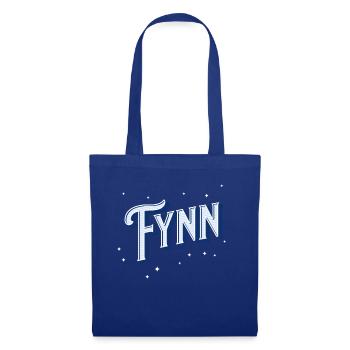 Fynn noms personnalisés - Sac en tissu - bleu royal - Devant