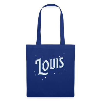 Nom Louis personnalisé - Sac en tissu - bleu royal - Devant