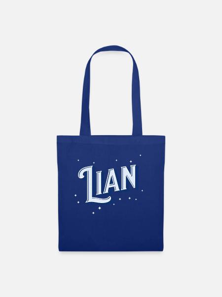 Lian Namen personalisiert - Stoffbeutel - Royalblau