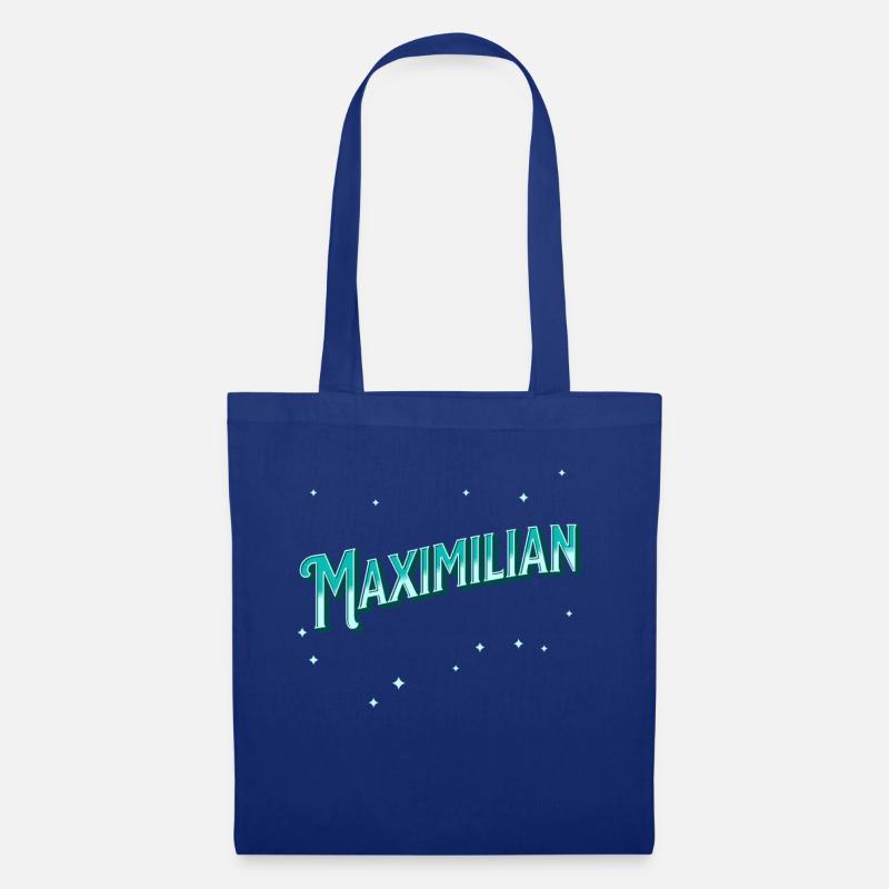 Maximilian Namen personalisiert - Stoffbeutel - Royalblau