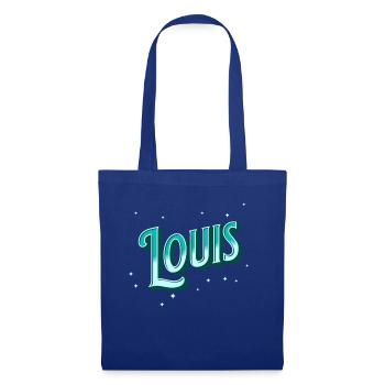 Nom Louis personnalisé - Sac en tissu - bleu royal - Devant